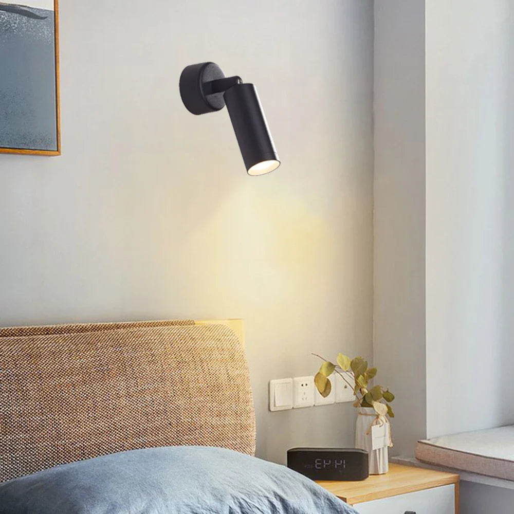 Afralia™ Adjustable Metal Spotlight LED Wall Lamp Fixture - Indoor Wall Light