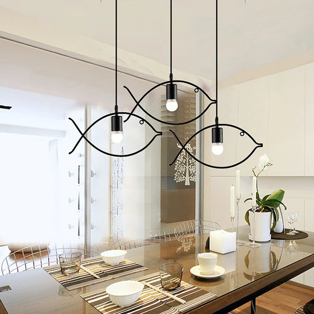 Afralia™ Vintage Industrial Pendant Light Chandelier E27 Base