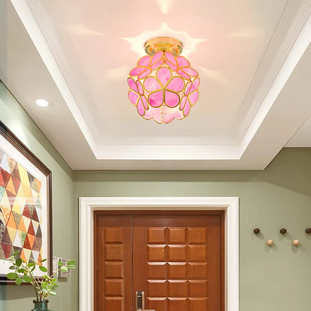Afralia™ Crystal Petal Ceiling Light: Modern LED Lamps for Bedroom, Living Room, Corridor & Balcony