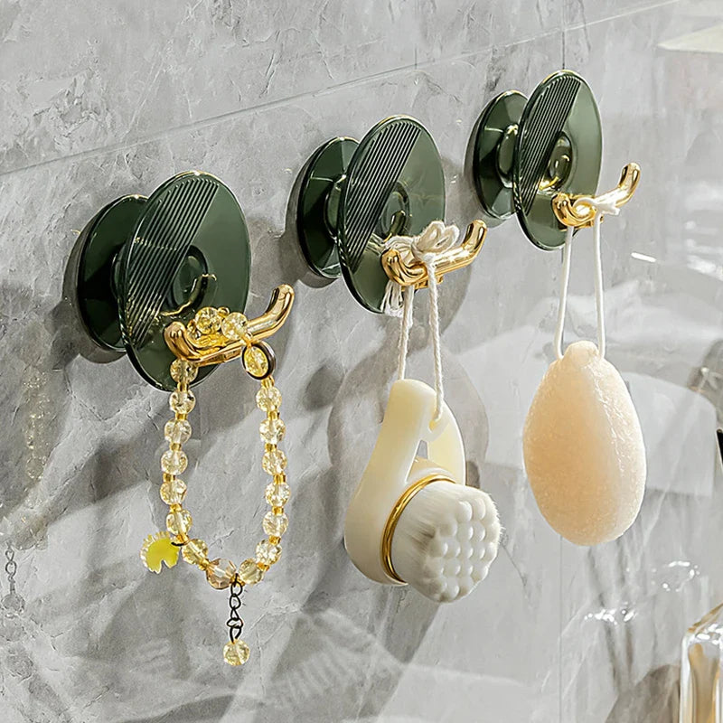 Afralia™ Self Adhesive Wall Hook Set - Multi-Purpose Kitchen Towel Hanger and Key Holder
