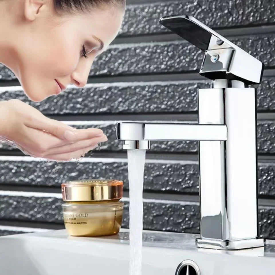 Afralia™ Matte Black Single Hole Bathroom Faucet for Hot Cold Water Sink Mixing