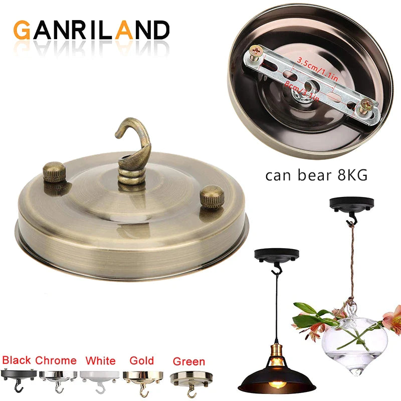Afralia™ Vintage Retro Hanging Planter Holder Light Bulb Pendant Chandelier Hook Accessory