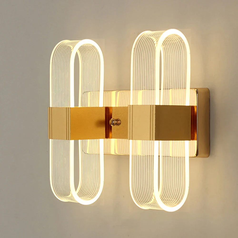 Afralia™ Elliptical LED Wall Lamp for Home Decor Bedside Lighting in Bedroom Living Room