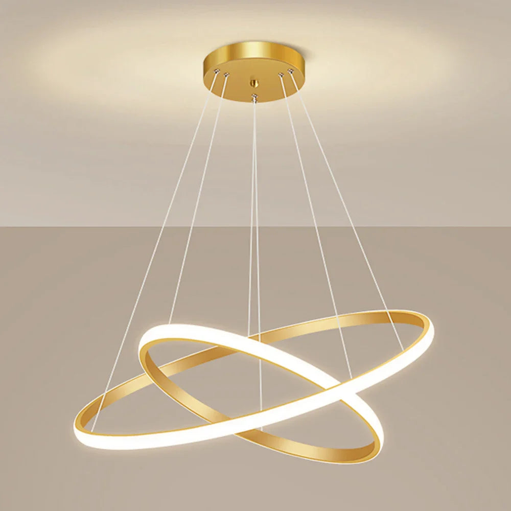 Afralia™ Modern LED Pendant Chandelier: Adjustable, High Brightness Indoor Lighting for Dining, Living Room
