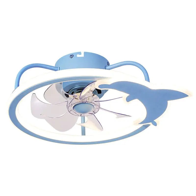 Afralia™ Smart Ceiling Fan Light with Remote Control, Electric Fan for Home, Children's Bedroom