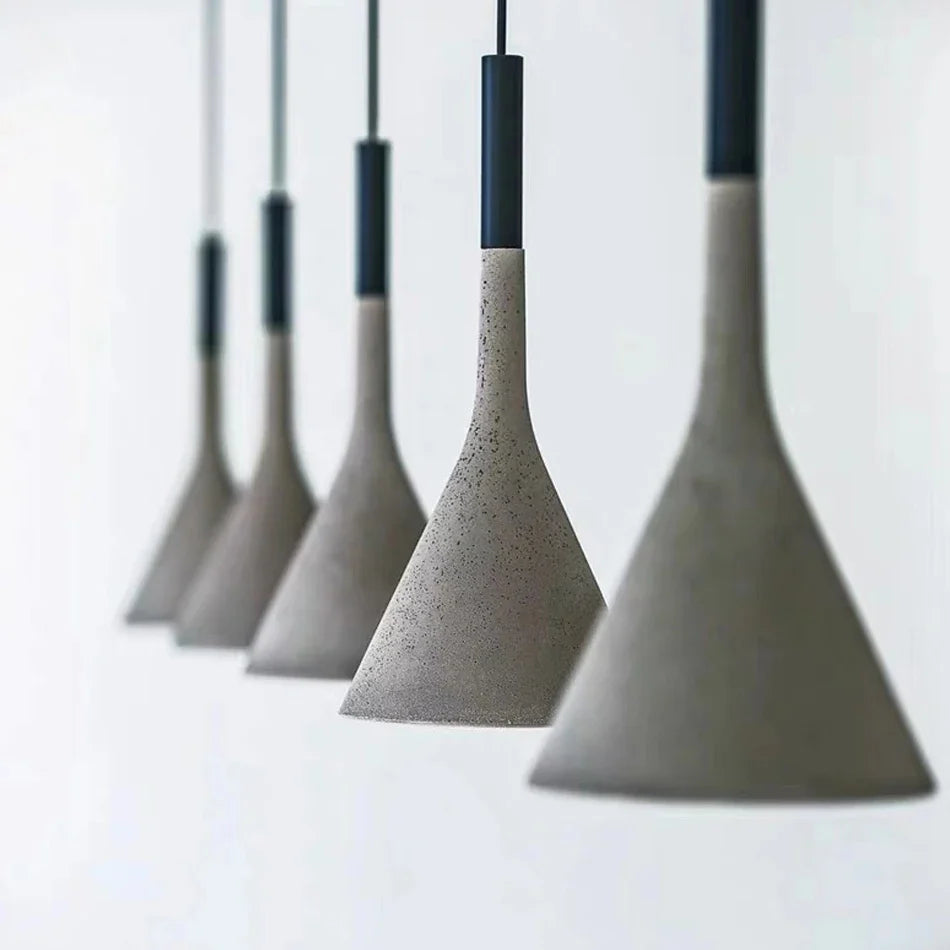 Afralia™ Concrete Pendant Lights: Nordic Modern LED E27 Industrial Lamp for Home Decor