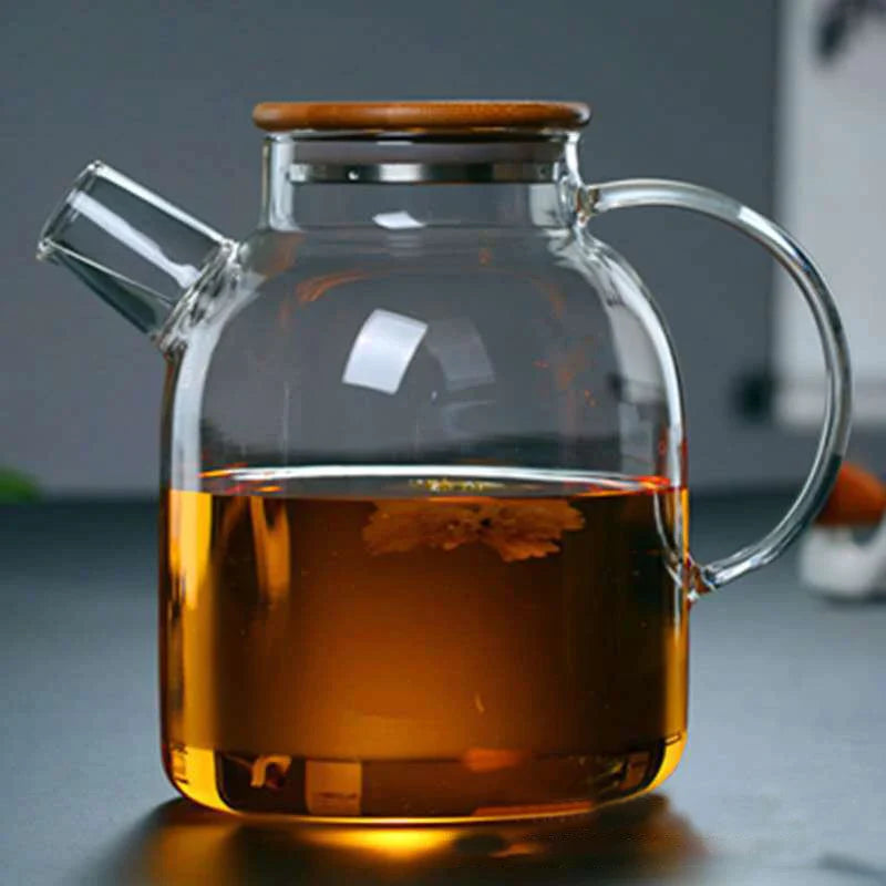 Afralia™ Glass Teapot Cold Water Jug 1000ml/1600ml