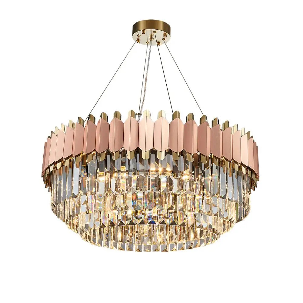 Afralia™ E14 LED Crystal Stainless Steel Rose Gold Pendant Lights