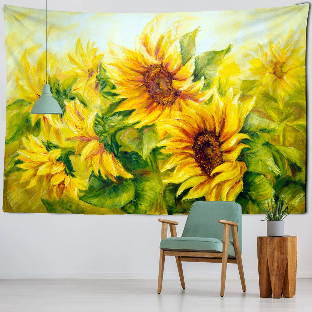 Afralia™ Custom Sun Moon Tapestry: Psychedelic Hippie Mandala Astrology Wall Hanging for Home Decor