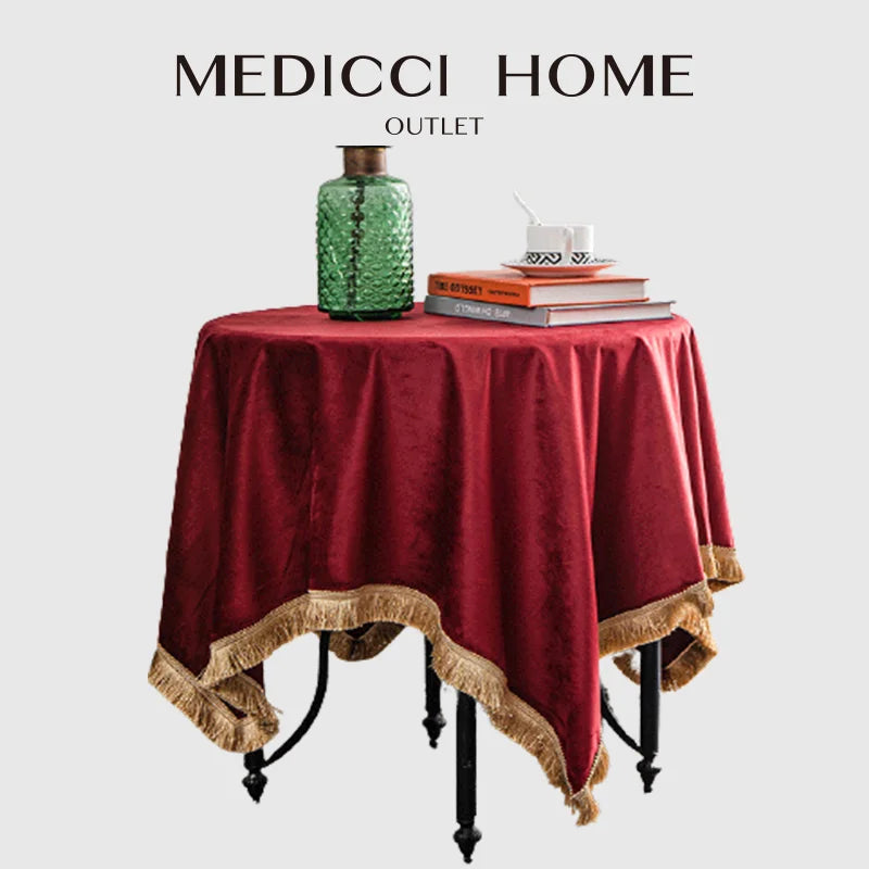 Afralia™ Red Velvet Tablecloth for Wedding, Dining & Party Tables, All Sizes