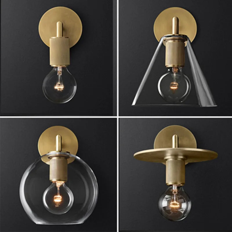 Nordic Designer Glass Wall Lamps for Bedroom by Afralia™
