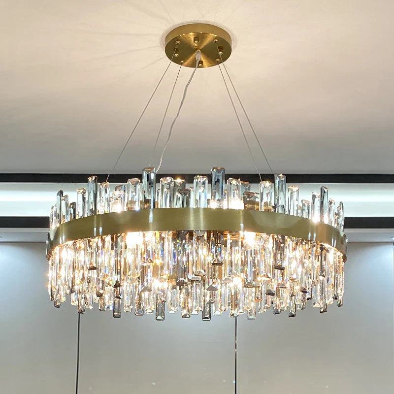 Afralia™ Luxury Crystal Chandelier: Elegant, Simple, High-end Lighting Solution