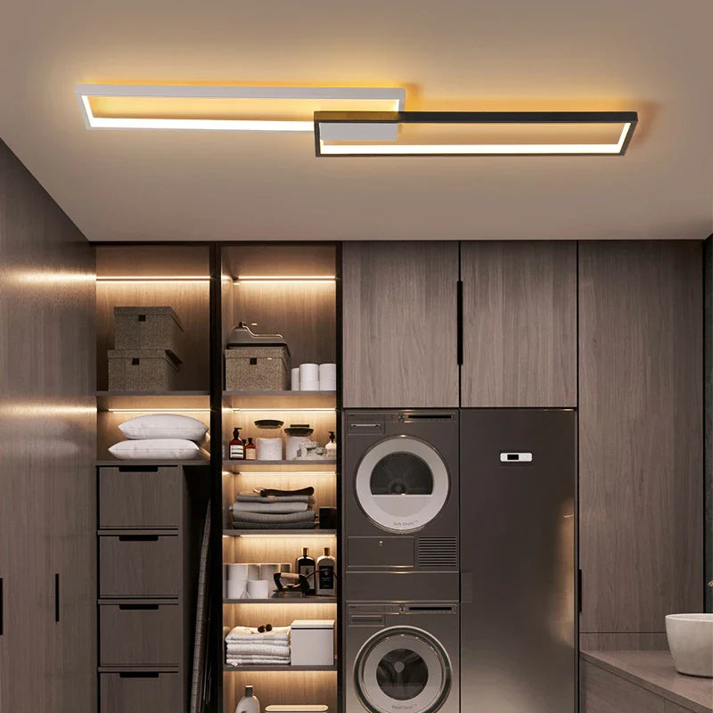 Afralia™ Rectangular LED Ceiling Lamp: Modern Minimalist Lighting for Office, Living Room, Aisle, Corridor
