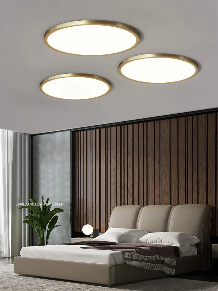 Afralia™ Modern Copper Ceiling Light: Minimalist Room Lamp for Aisle, Corridor & More
