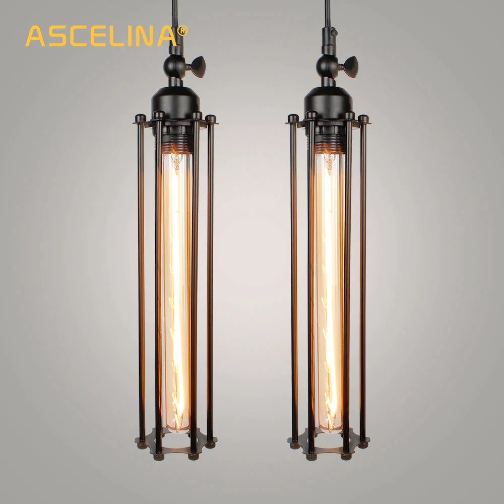 Afralia™ Industrial Pendant Light: Vintage Retro Hanging Lamp for Restaurant and Home Decor