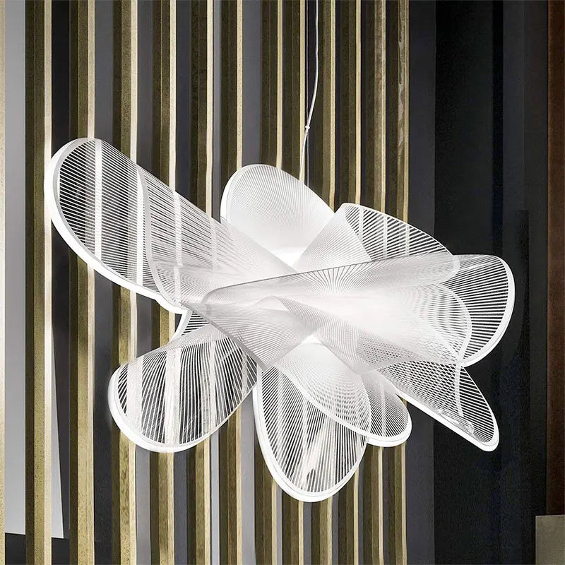 Afralia™ White Minimalist Chandelier | Nordic Design | Elegant Interior Lighting