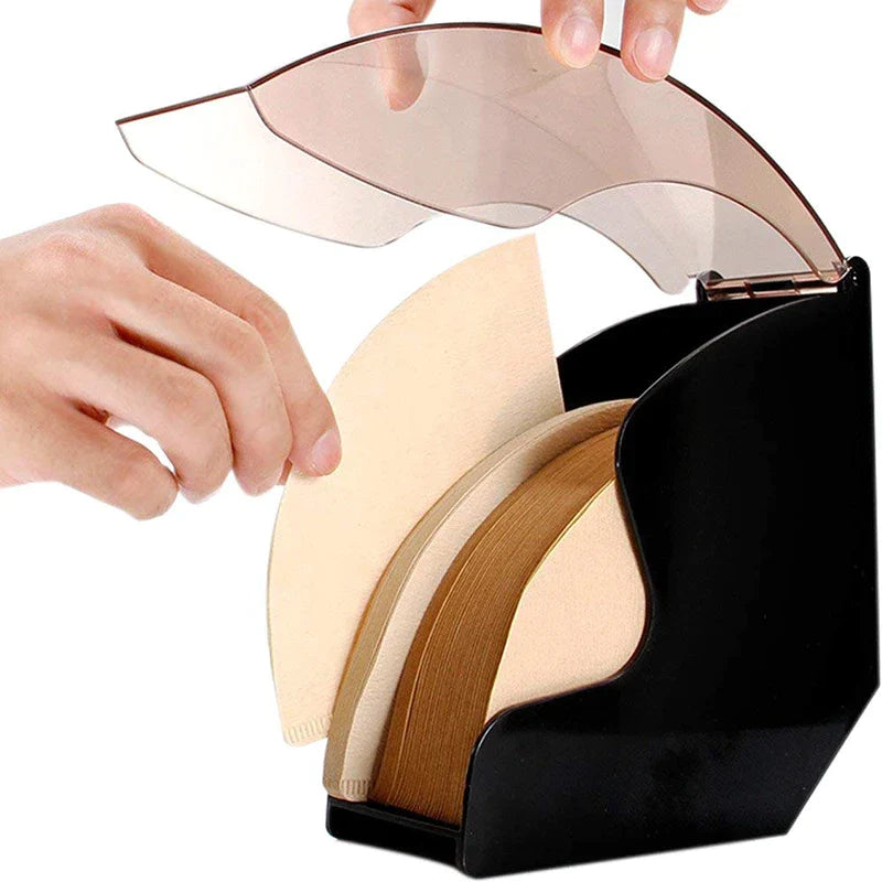 Afralia™ Coffee Filter Dispenser with Acrylic Cover: High-Quality Barista Shelf for Coffee Paper.