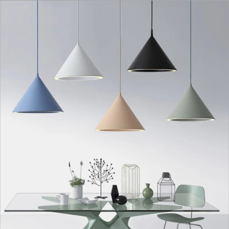 Afralia™ Annular Cone Pendant Lamp: Minimalist Nordic Design for Living Room, Restaurant, Bar