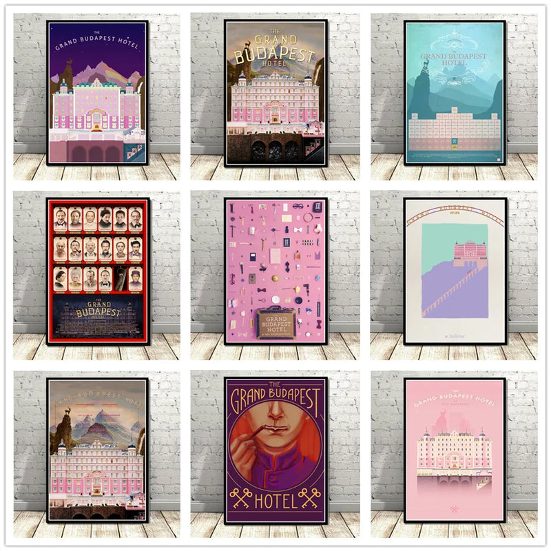 Afralia™ Grand Budapest Hotel Minimalist Wall Poster for Stylish Home Decor
