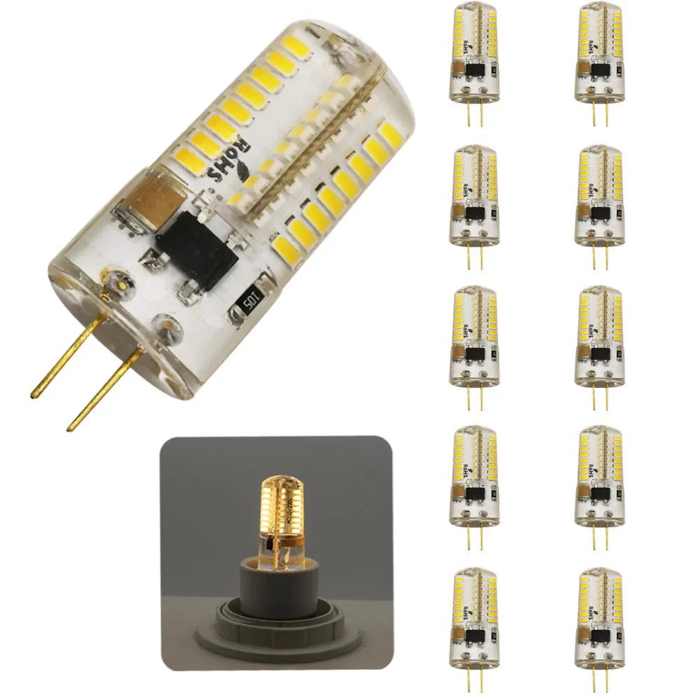 Afralia™ G4 4W LED Chandelier Bulb | 64 LEDs SMD 3014 Corn Light | Spotlight 12V 220V