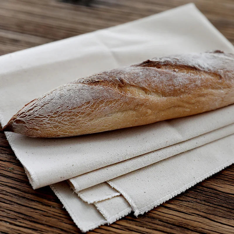Afralia™ Linen Flax Cloth Baking Mat Baguette Pan Kitchen Tool Set