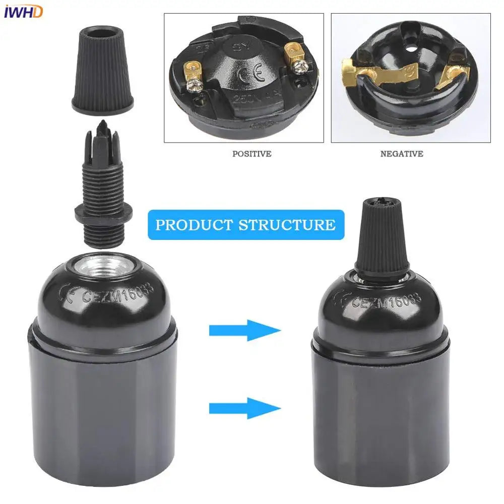 Afralia™ E27 Socket Bulb Holder Base Socket 110V-220V Vintage Lamp Holder