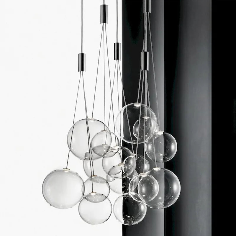 Nordic Glass Cluster Pendant Light by Afralia for Stylish Home Decor
