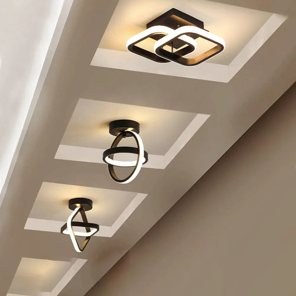 Afralia™ Modern LED Ceiling Lamp for Indoor Lighting Minimalist Chandelier