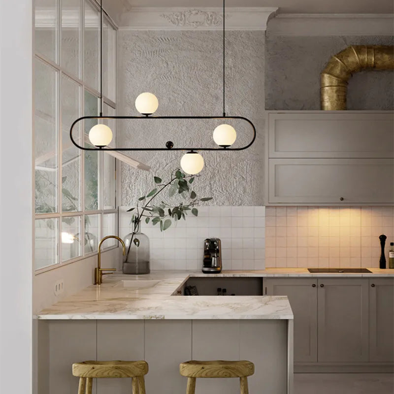 Afralia™ Molecular Rectangle Chandelier: Retro Industrial Style Foyer & Parlor Light