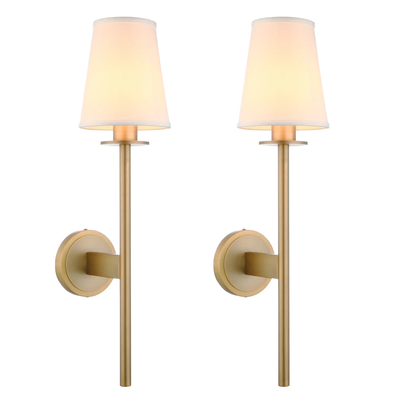 Afralia™ Flared White Shade Wall Sconce Set of 2