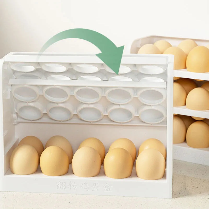 Afralia™ Egg Storage Rack - Practical Refrigerator Organizer Box for Kitchen