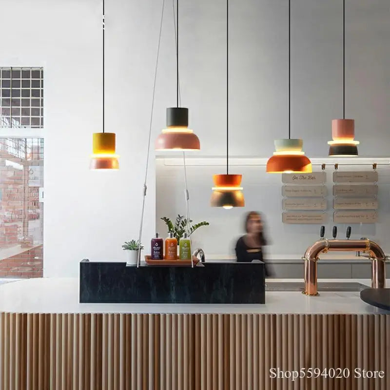 Afralia™ Modern Lustre Pendant Lights: Halo Hanglamp Nordic Loft Makaron Lamparas Lighting