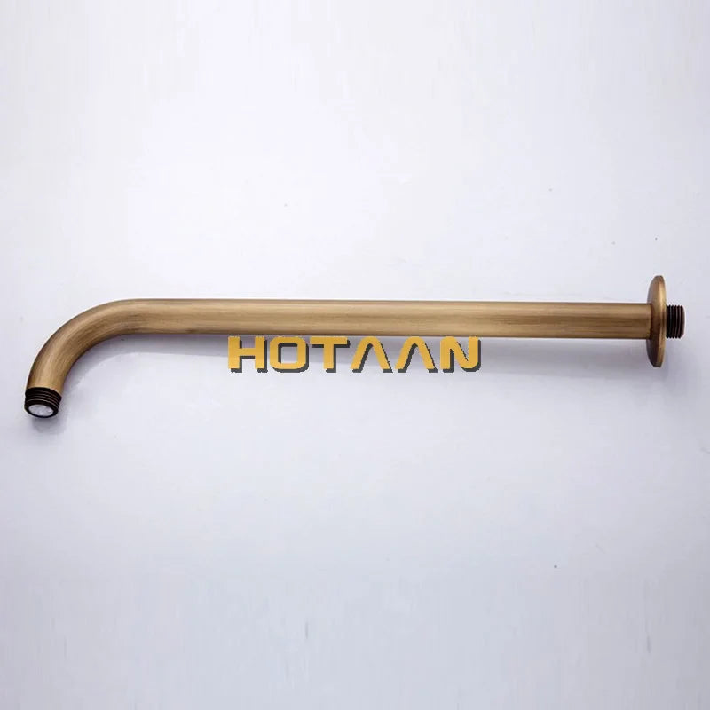 Afralia™ Antique Brass Bathroom Tub Shower Arm 37cm Wall Mount YT-5130-A