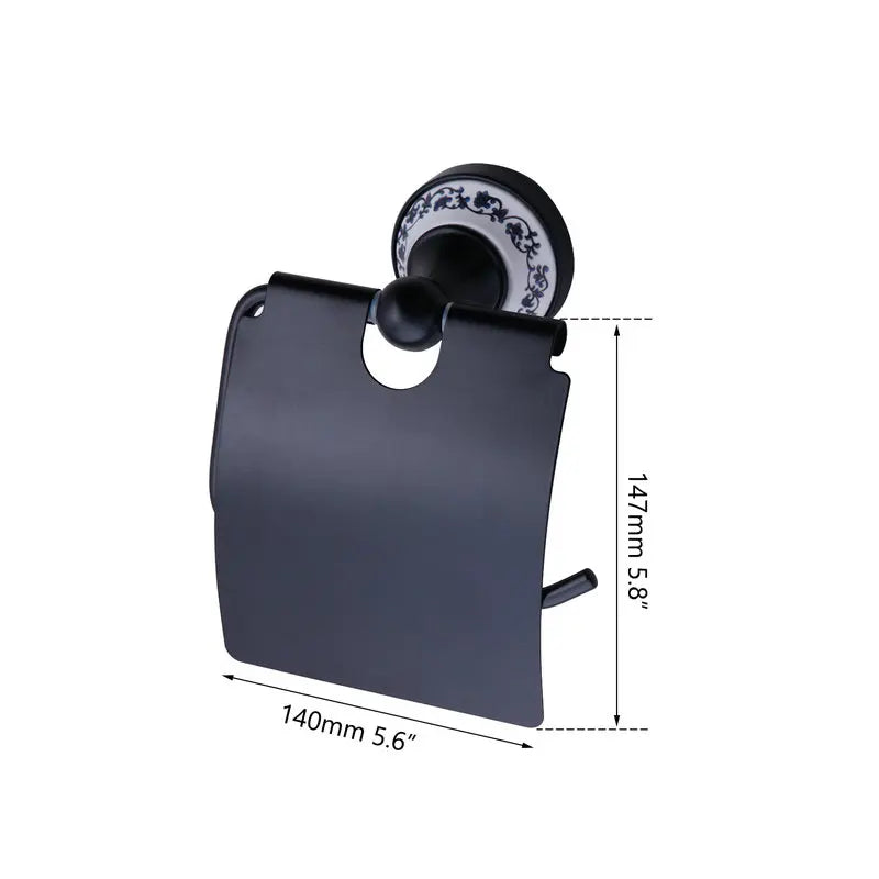 Afralia™ Swivel Wall Mount Toilet Paper Holder in Oil Rubbed Black Bronze