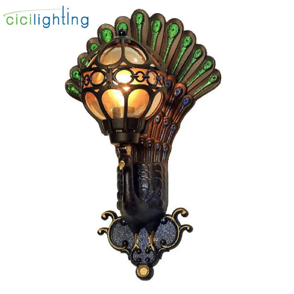 Afralia™ Aluminum Globe Glass Wall Lamp: Vintage Waterproof Sconce for Home Stairway
