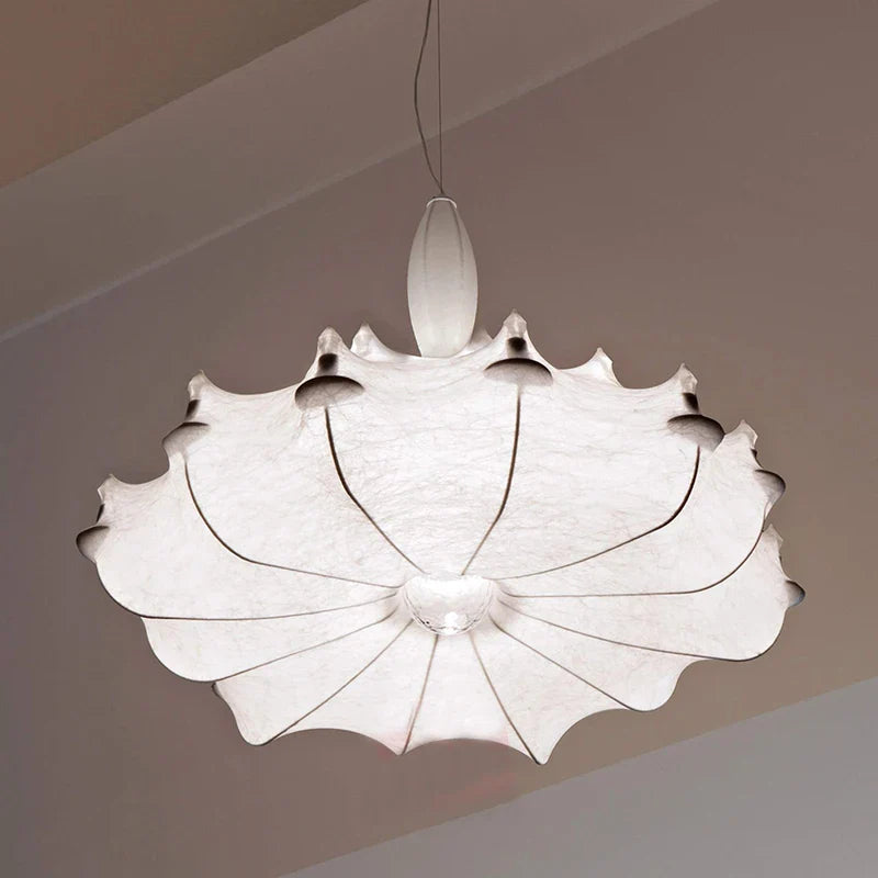 Afralia™ Zeppelin Silk Chandelier: Hand-Woven Modern Japanese Country Style Dining Room Lamp