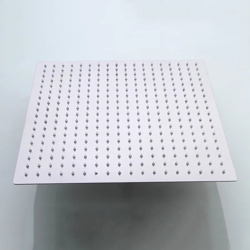 Afralia™ Chrome LED Rainfall Shower Head - Color Changing Stainless Steel Square Shower Head
