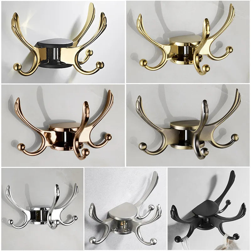Afralia™ Multi-Color Wall Hooks for Towels, Robes, and More