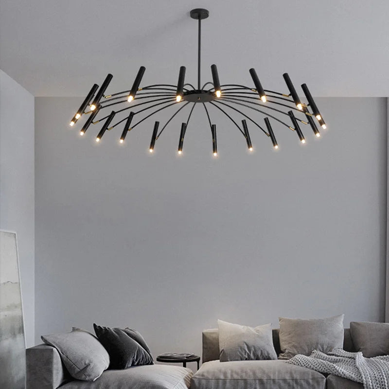 Afralia™ Modern Metal LED Ceiling Chandelier for Bedroom Home Decor Lighting