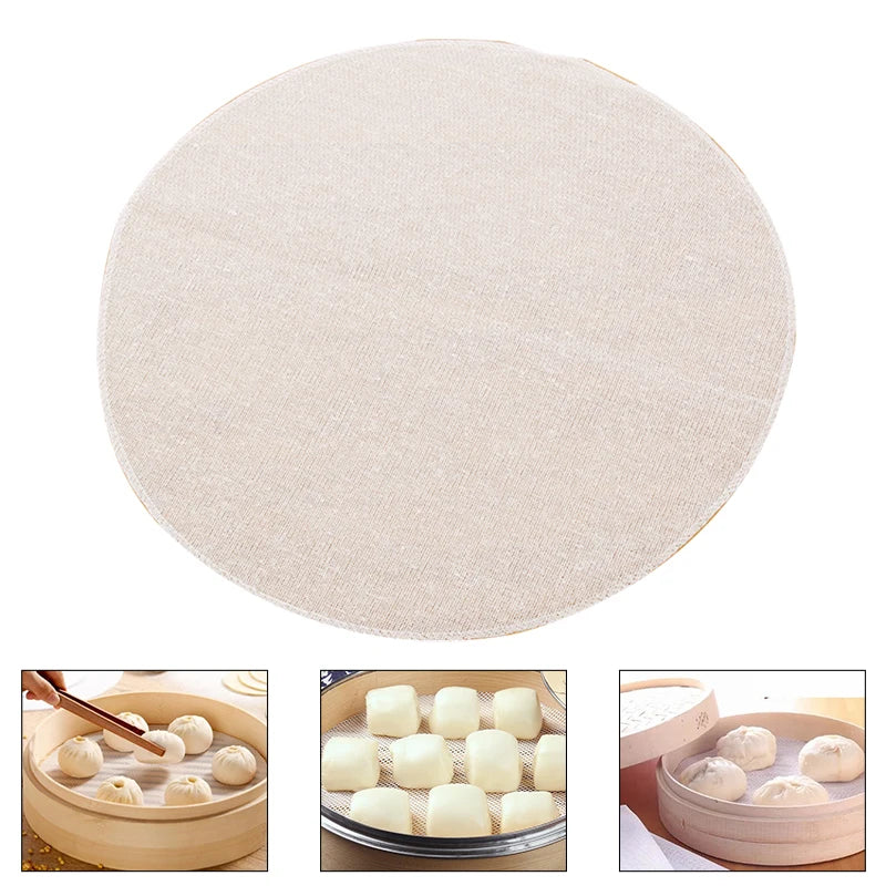 Afralia™ Round Steamer Cloth Set - 5PCS for Stuffed Buns, Steamed Bread | Practical Steamer Accessories
