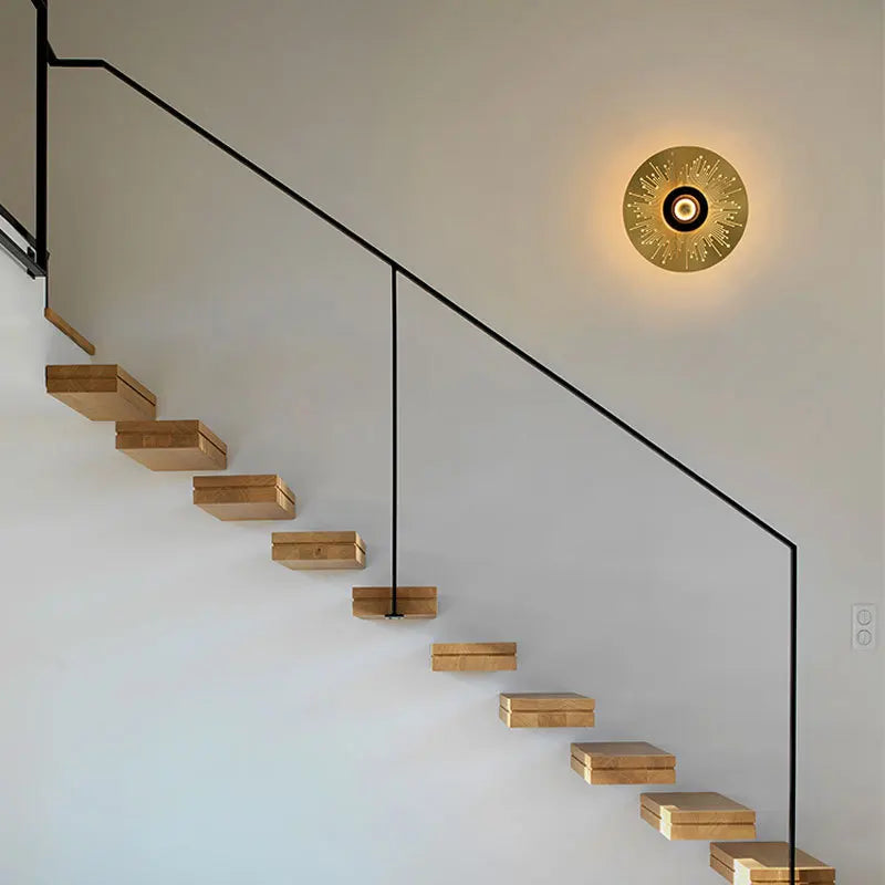 Afralia™ Round Stainless Steel LED Wall Lamp for Modern Decor in Home, Store