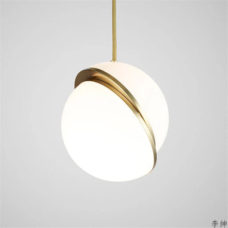 Afralia™ White LED Pendant Lights Modern Restaurant Bedroom Hanging Decor Lamp
