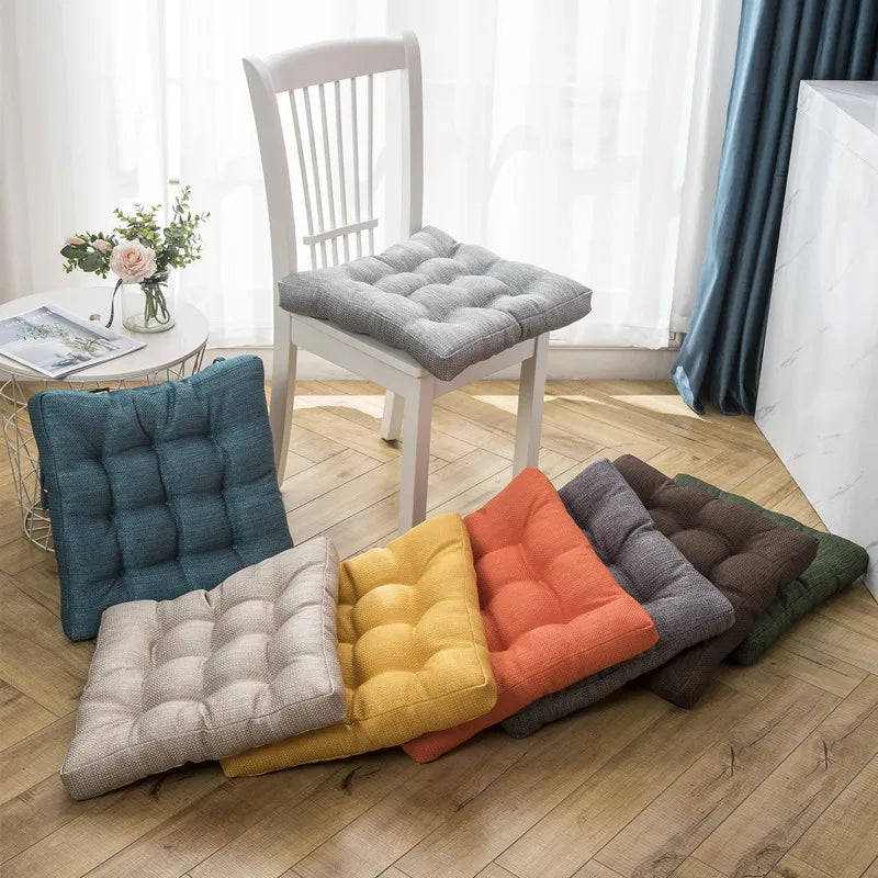Afralia™ Square Cotton Upholstery Seat Cushion: Soft, Padded, and Lace Up for Office, Home, Car & Garden