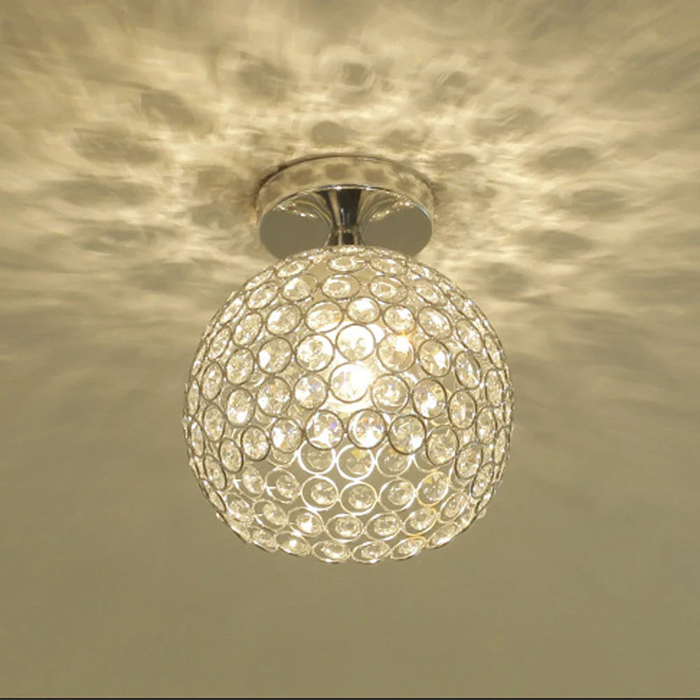 Afralia™ Crystal Ball Ceiling Light: Nordic Vintage LED Fixture for Home Living Room Kitchen Bar Loft
