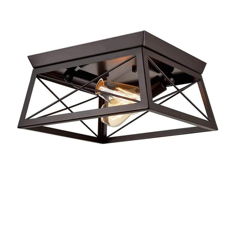 Afralia™ Retro Farmhouse Ceiling Light for Kitchen Bedroom Corridor Balcony Decor