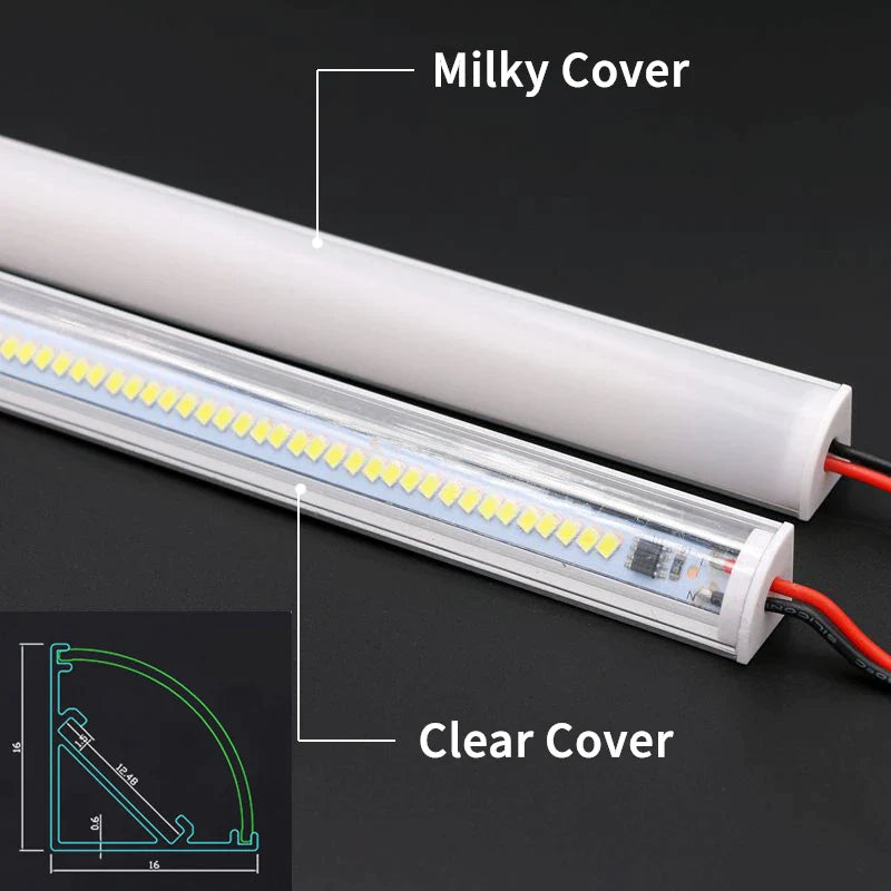 Afralia™ 0.5M V-type LED Corner Strip Lights: Wall Mount Cabinet Bar Lighting