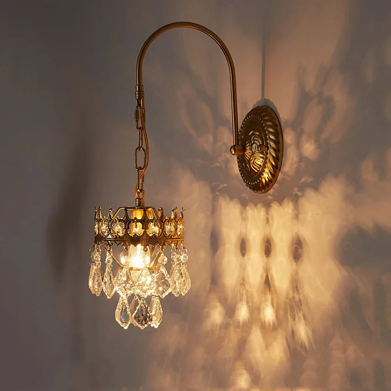 Afralia™ Crystal Wall Lamp: Luxury Lighting for Bedroom, Living Room, Hotel, Cafe, Lobby
