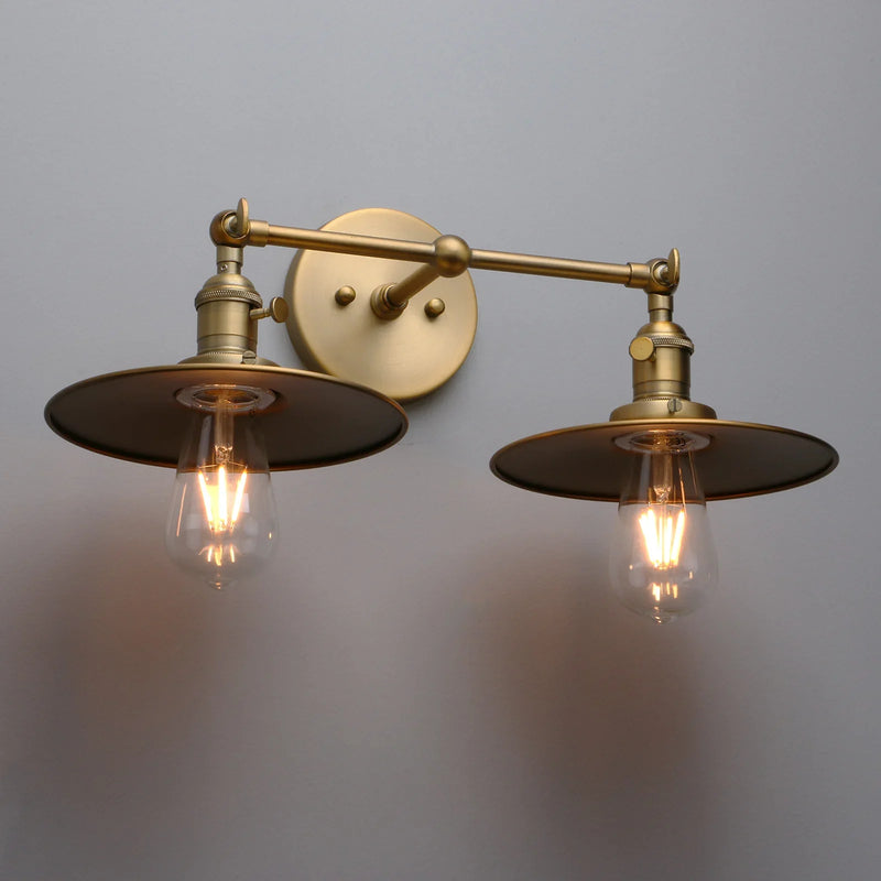 Afralia™ Permo 2-Light Sconce with Switch Matte Vanity Light