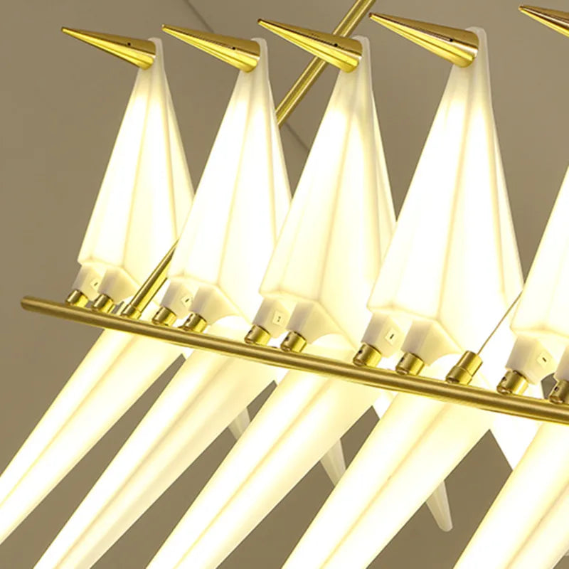 Afralia™ Origami Bird LED Chandelier: Stylish Lighting for Home, Restaurant, or Nursery