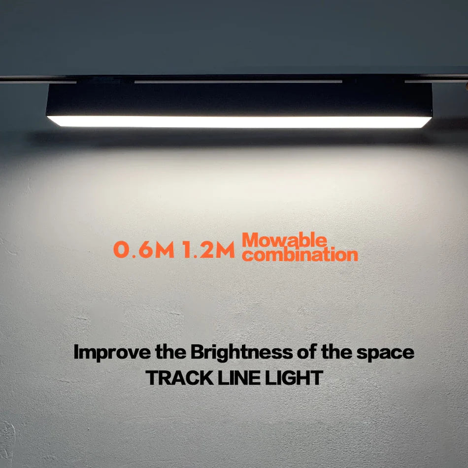 Afralia™ 60cm LED Track Light 20W - Creative Linear Strip for Office, Store, Mall, Exhibition